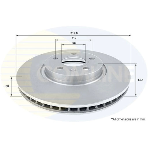 Comline 2 x Front Brake Discs ADC2614V