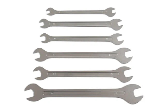 Laser Tools Ultra Thin Open Ended Spanner Set 6pc - PL