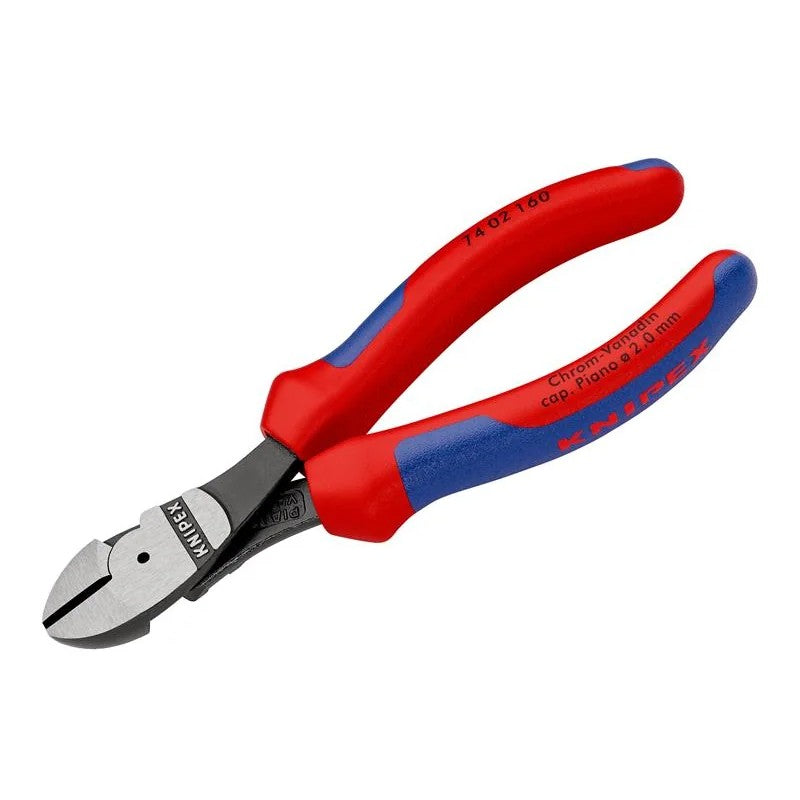 KNIPEX 74 02 160 High Leverage Diagonal Cutters Multi-Component Grip 160mm