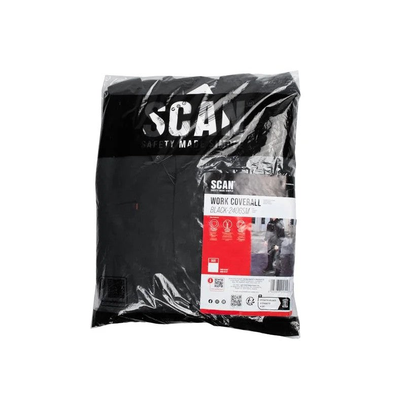 Scan Coverall/Boiler Suit Black - M - SCAWWCOVM