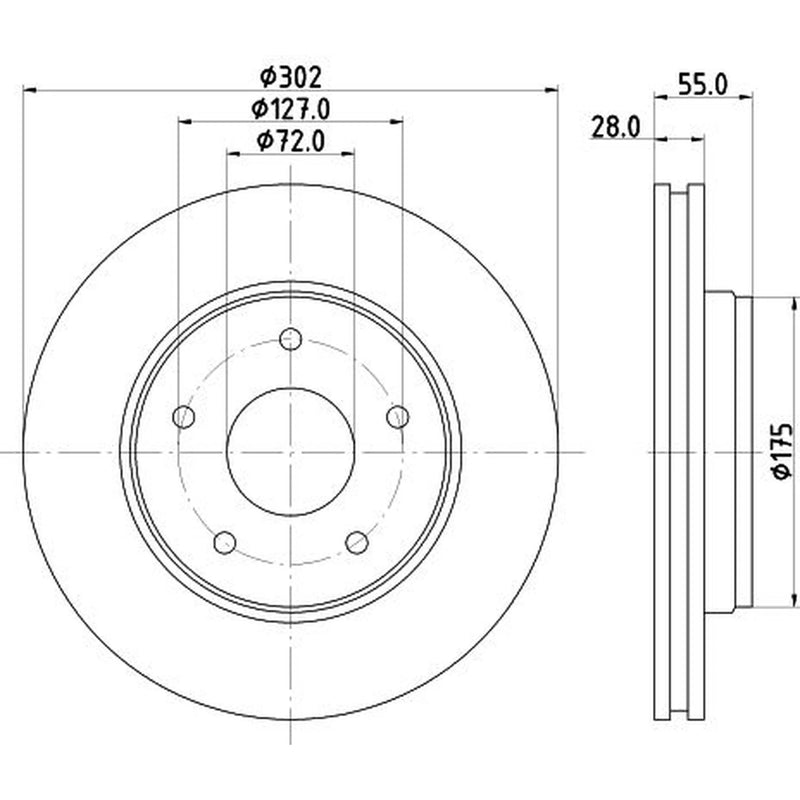 Mintex 2 x Front Brake Discs MDC2496
