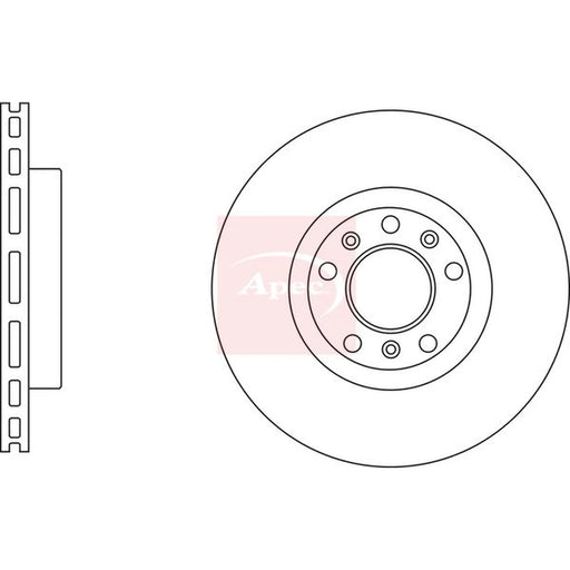 Apec 2 x Vented Front Brake Discs DSK3130
