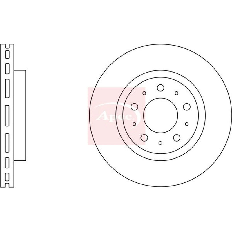 Apec 2 x Vented Front Brake Discs DSK530