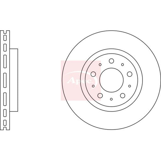 Apec 2 x Vented Front Brake Discs DSK530