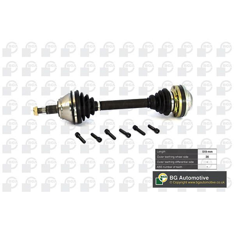 BGA CV Drive Shaft Driveshaft Front Left DS9625L