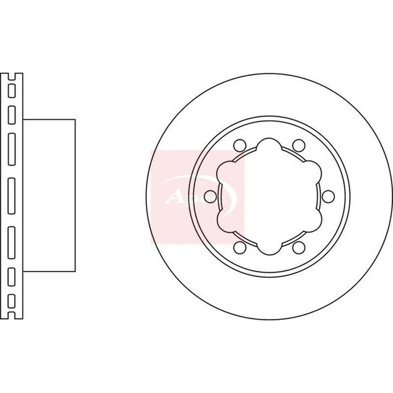 Apec 2 x Vented Rear Brake Discs DSK2450
