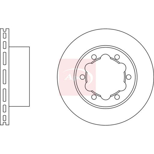 Apec 2 x Vented Rear Brake Discs DSK2450