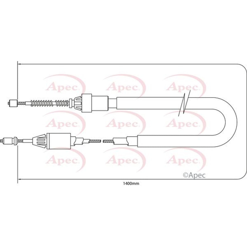 Apec Handbrake Cable Right Rear CAB1362