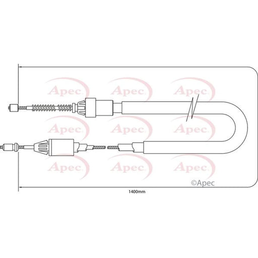 Apec Handbrake Cable Right Rear CAB1362