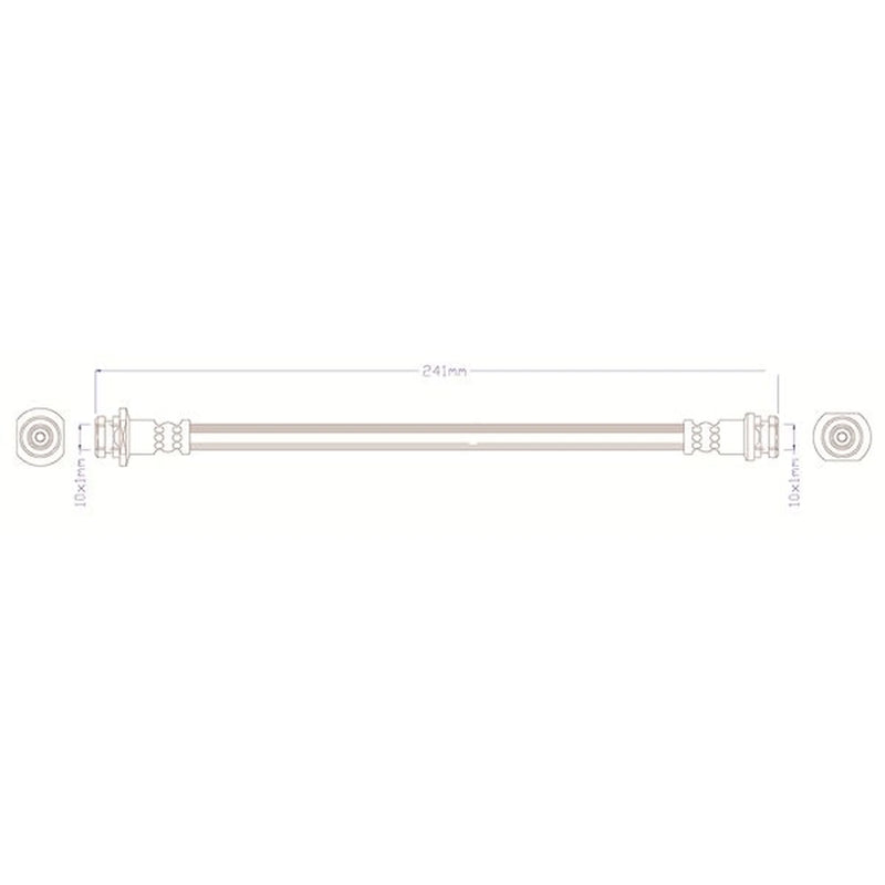 Juratek Brake Hydraulic Hose Line Rear JBH1486