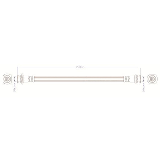 Juratek Brake Hydraulic Hose Line Rear JBH1486