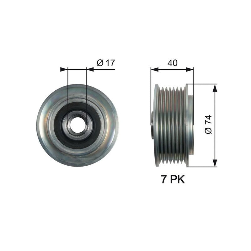 Gates Alternator Overrunning Freewheel Clutch OAP7159