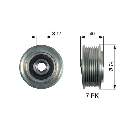 Gates Alternator Overrunning Freewheel Clutch OAP7159