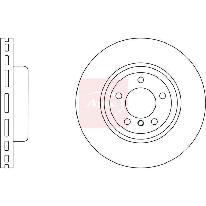 Apec 2 x Vented Front Brake Discs DSK2848