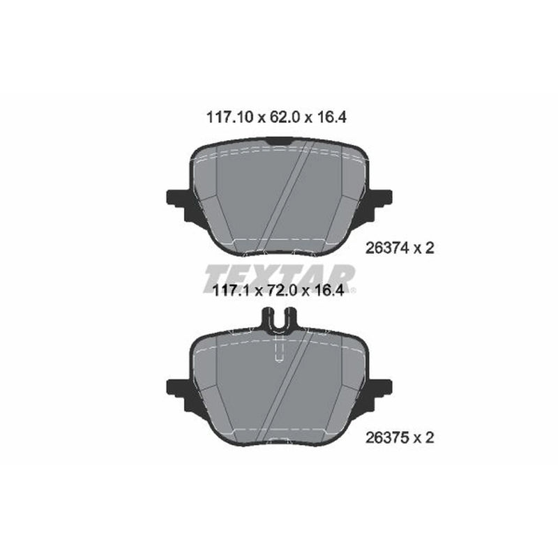 Textar Rear Brake Pad Set 2637401