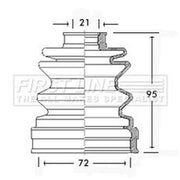 First Line Drive Shaft Bellow Kit Front Left FCB2546