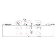 Apec Handbrake Cable Left Rear CAB1635