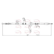 Apec Handbrake Cable Left Rear CAB1635