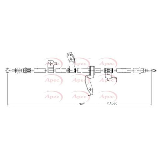 Apec Handbrake Cable Left Rear CAB1635