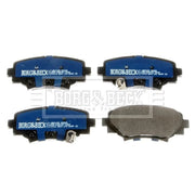Borg & Beck 4 x Rear Brake Pad Set BBP2458