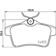 DON Rear Brake Pad Set PCP1974