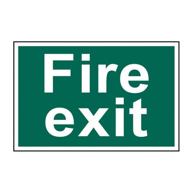 Scan Fire Exit Text Only - PVC Sign 300 x 200mm - 1502