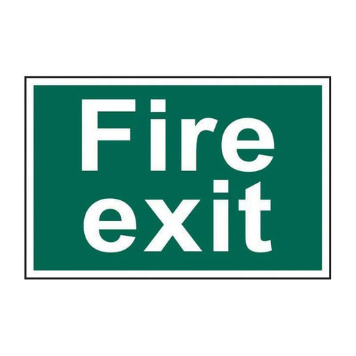 Scan Fire Exit Text Only - PVC Sign 300 x 200mm - 1502