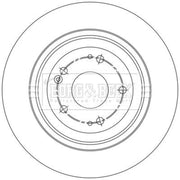 Borg & Beck 2 x Solid Rear Brake Discs BBD5574