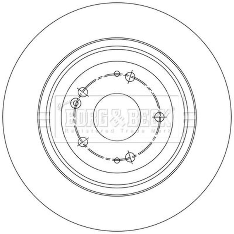 Borg & Beck 2 x Solid Rear Brake Discs BBD5574