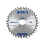 IRWIN® Construction Circular Saw Blade 180 x 30mm x 36T ATB - 1897196