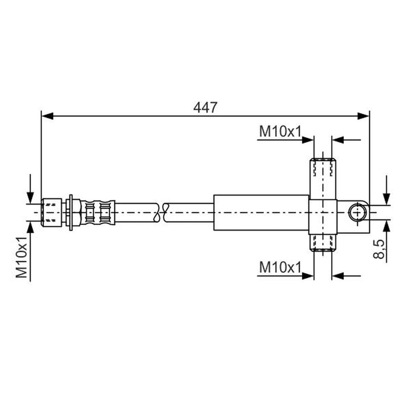Bosch Brake Hydraulic Hose Line Rear 1 987 476 614
