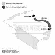 Borg & Beck Intercooler Turbo Charge Air Hose BTH1351