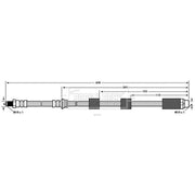 Borg & Beck Brake Hydraulic Hose Line Front Left BBH7576