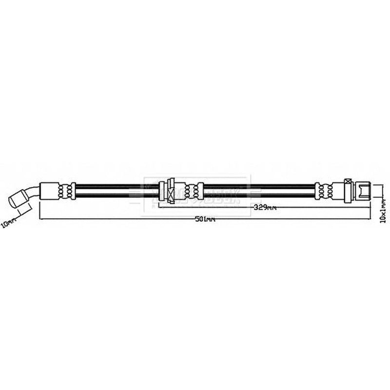 Borg & Beck Brake Hydraulic Hose Line Rear Right BBH8264