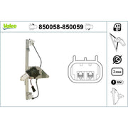 Valeo Electric Window Regulator Lifter Right Front 850059