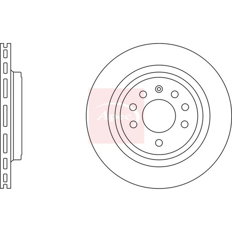Apec 2 x Vented Rear Brake Discs DSK2385