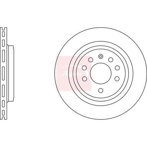 Apec 2 x Vented Rear Brake Discs DSK2385