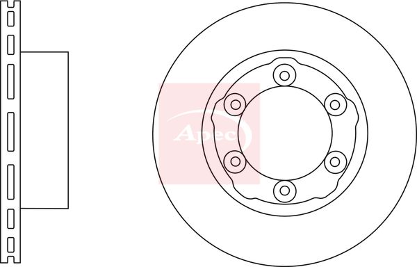Apec 2 x Brake Disc Set Vented