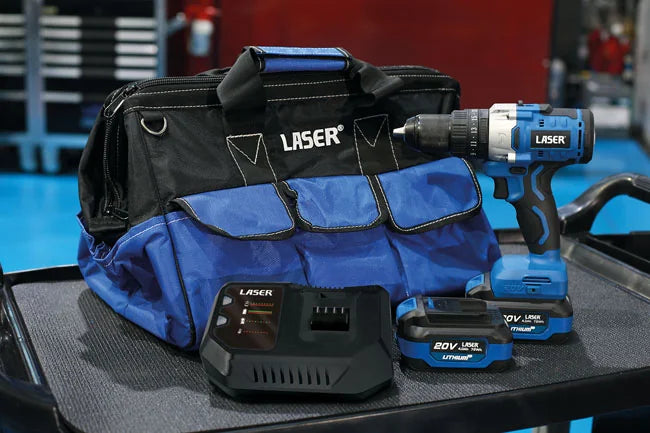 Laser Tools Cordless Variable Speed Impact Drill 20V Kit - PL