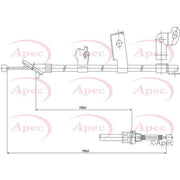 Apec Handbrake Cable Right Rear CAB1538