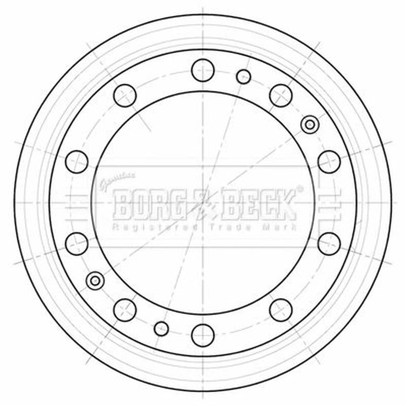 Borg & Beck Brake Drum Assembly Rear BBR32565