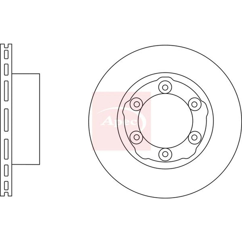 Apec 2 x Vented Brake Discs DSK2908