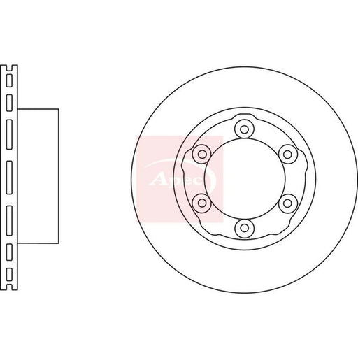 Apec 2 x Vented Brake Discs DSK2908