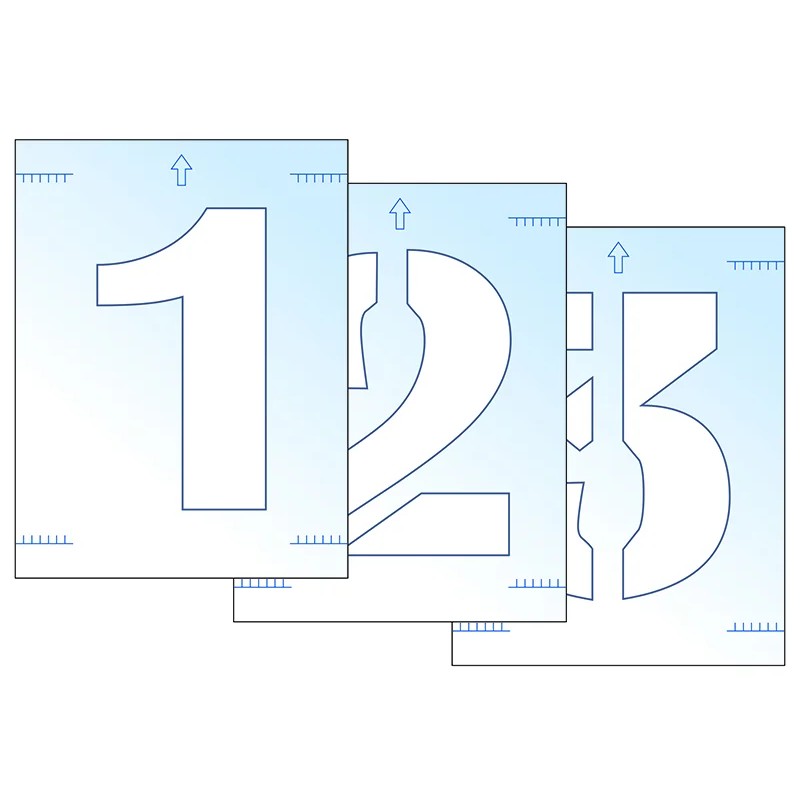 Scan Number Stencil Kit 300mm - 9416