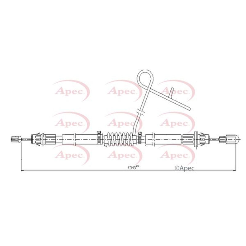 Apec Handbrake Cable Right Rear CAB1612