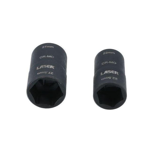 Laser Double Ended Damaged Wheel Nut Socket Set 2pc 8228 Laser  - Town Parts