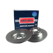 Borg & Beck 2 x Solid Rear Brake Discs BBD4354