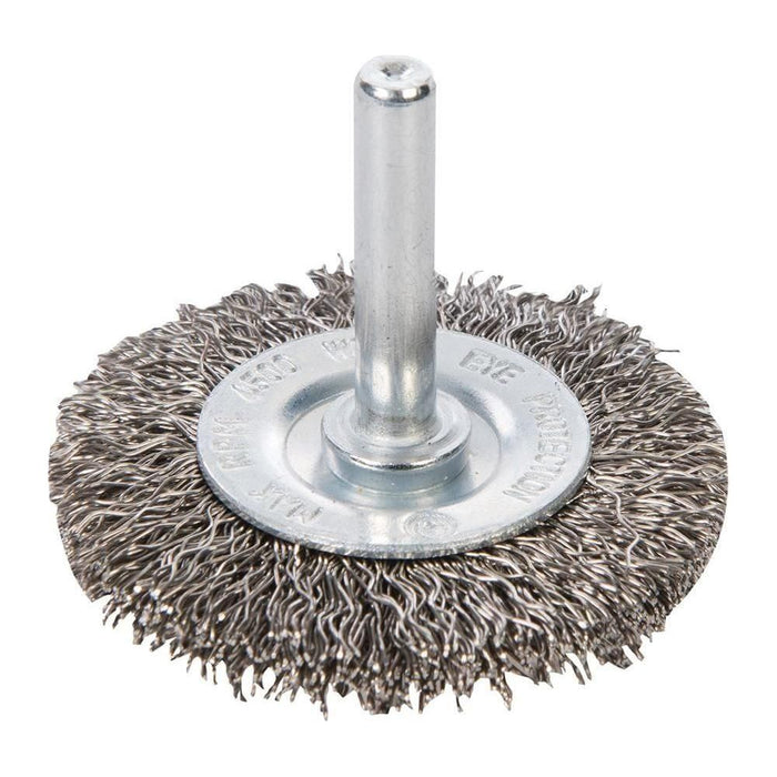 Silverline Rotary Stainless Steel Wire Wheel Brush 50mm Silverline  - Town Parts