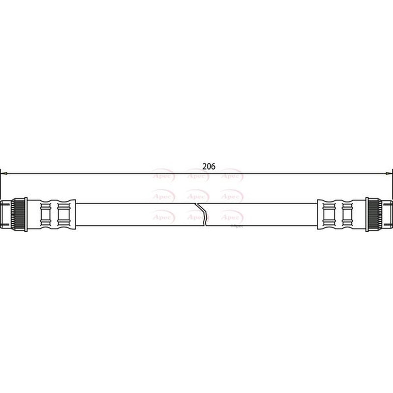Apec Brake Hydraulic Hose Line Rear HOS3178