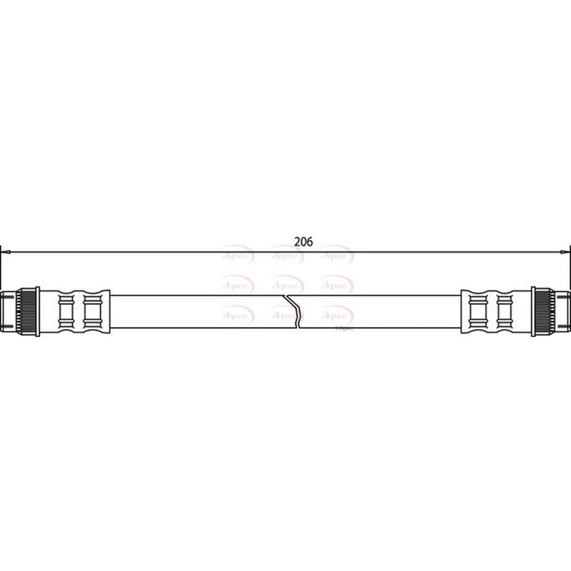 Apec Brake Hydraulic Hose Line Rear HOS3178